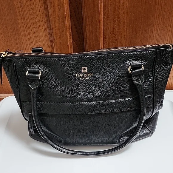 Kate Spade Black Pebbled Leather Shoulder Bag